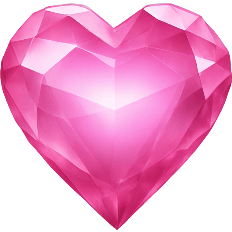 Pink crystal heart emoji