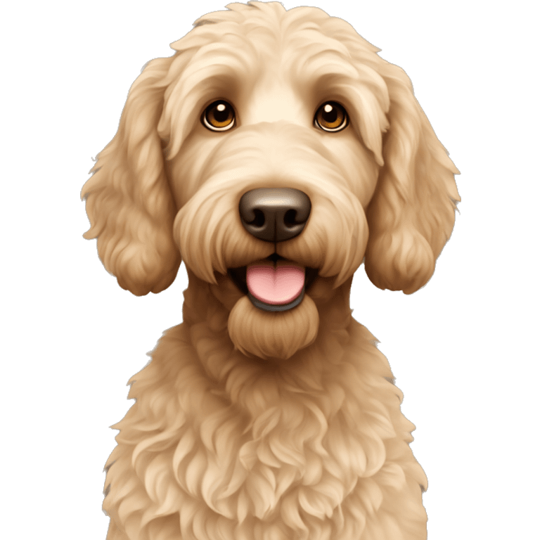 Labradoodle beige/brown emoji