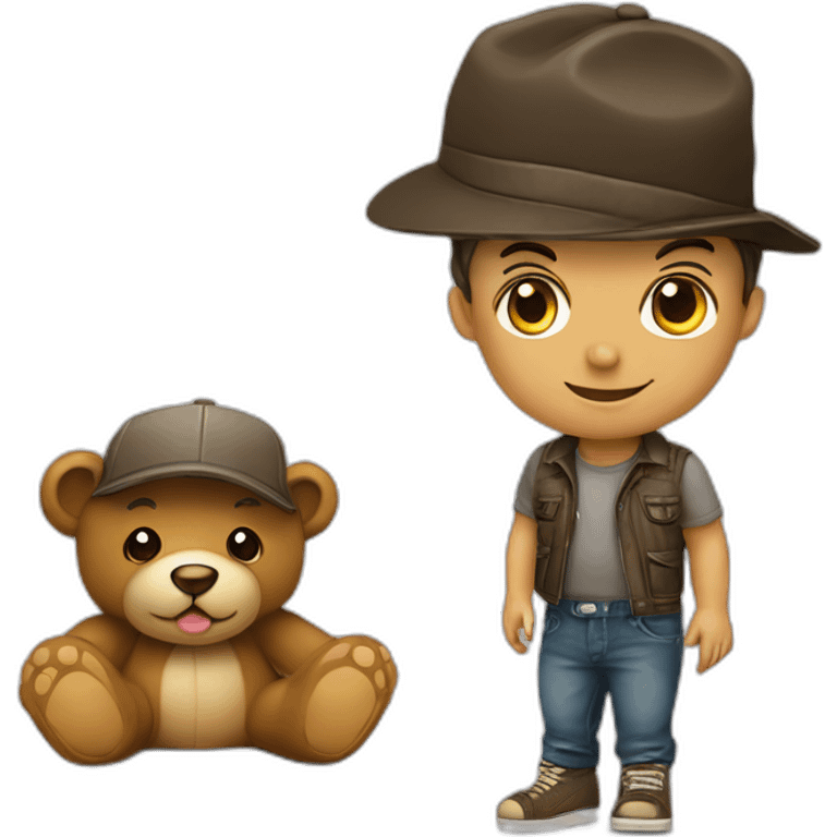 Teddyboy RSA avec une casquette emoji