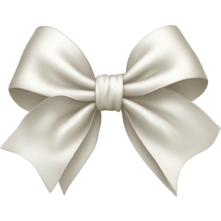 silk white bow emoji