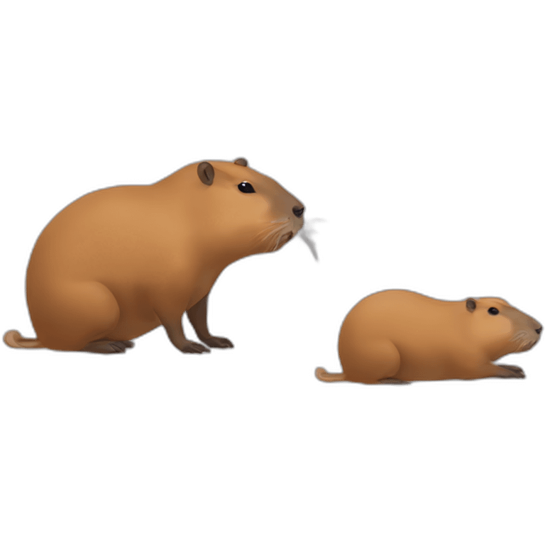 Capybara pooping emoji