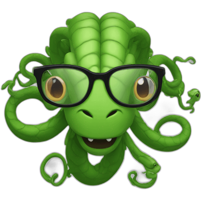 hydra with glasses emoji