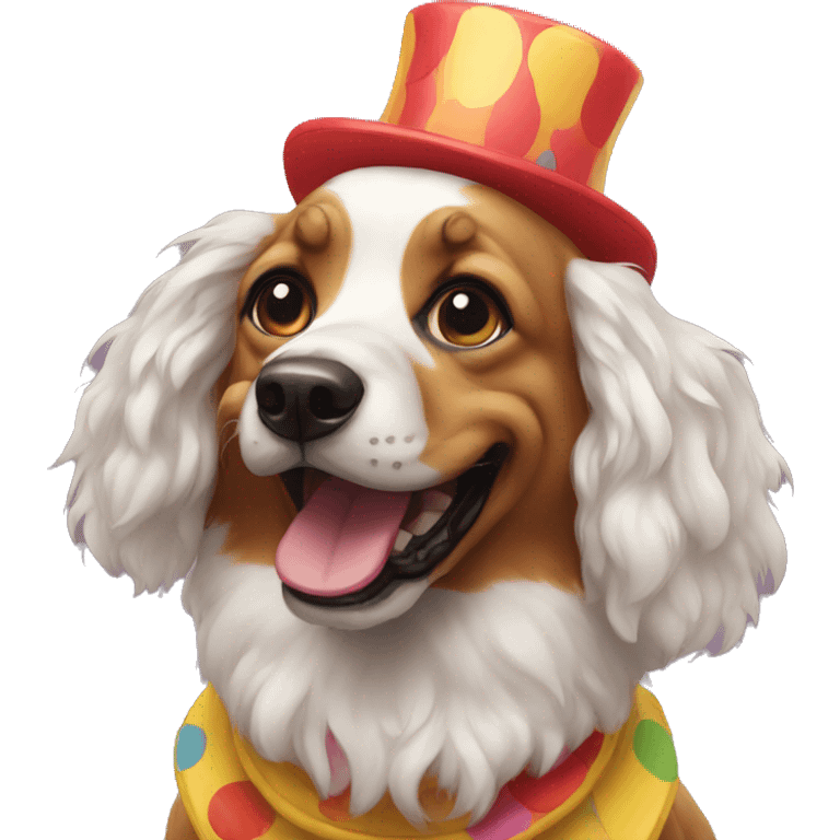 Clown dog emoji