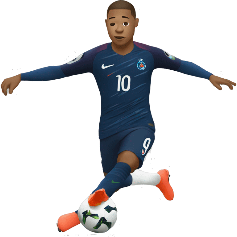 Mbappé qui fait un dab  emoji