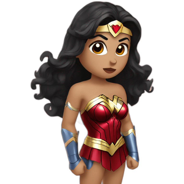 Wonderwoman enviando beso emoji