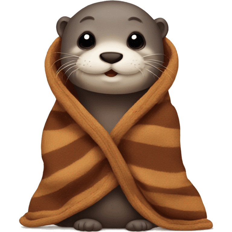 otter cozy in blanket emoji