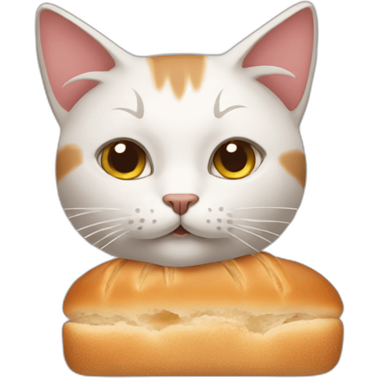 Cat whith bread emoji