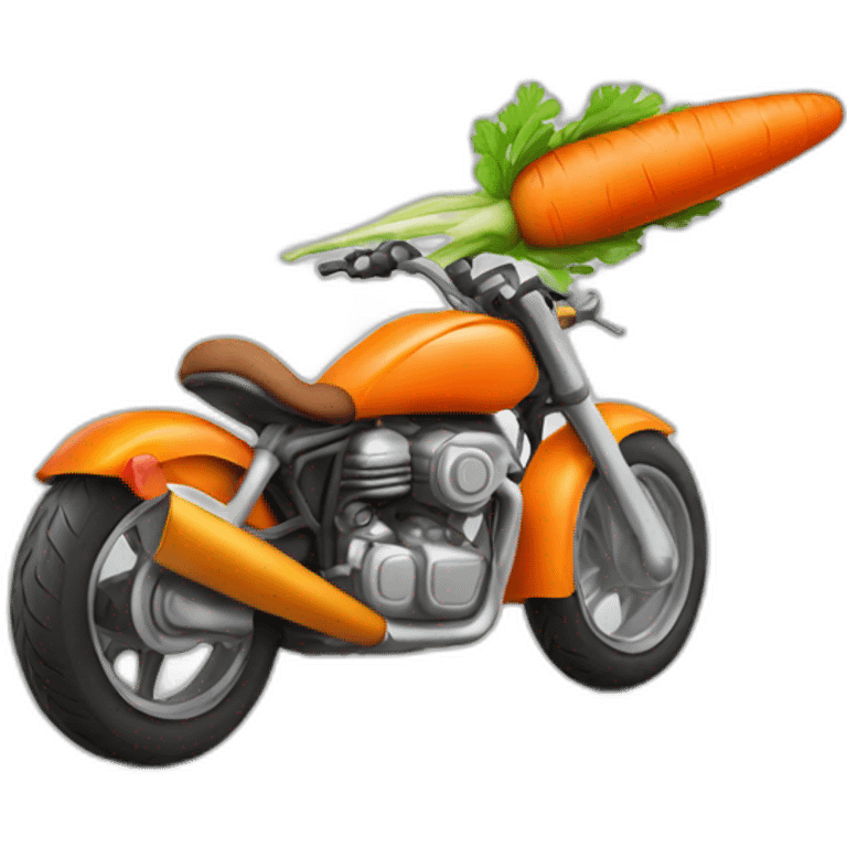 Carrot ride motorcycle emoji