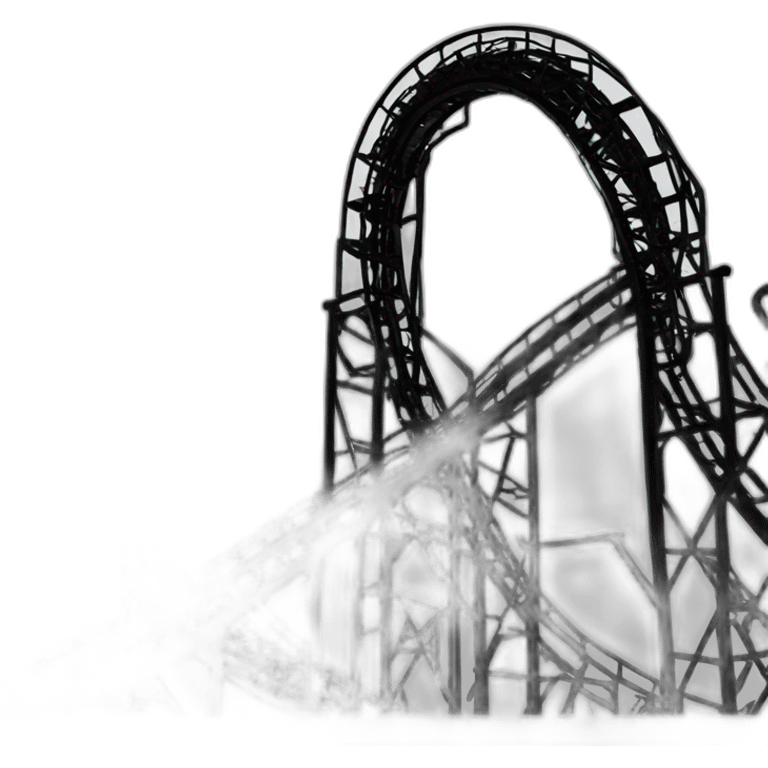 Black roller coaster outline emoji