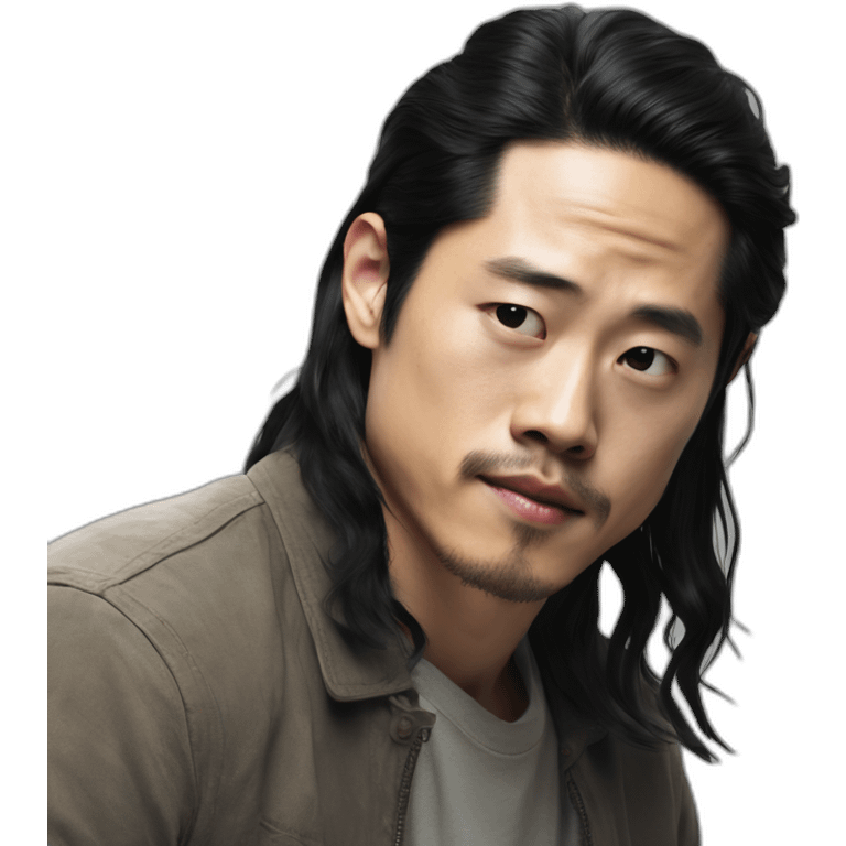 Steven yeun long hair emoji