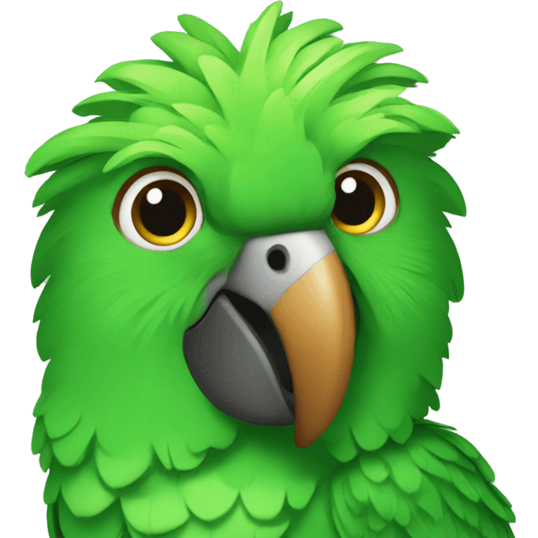 Papagaio verde emoji