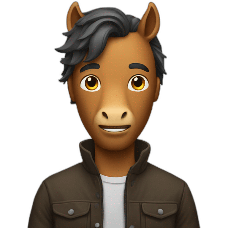 man with a horse head emoji