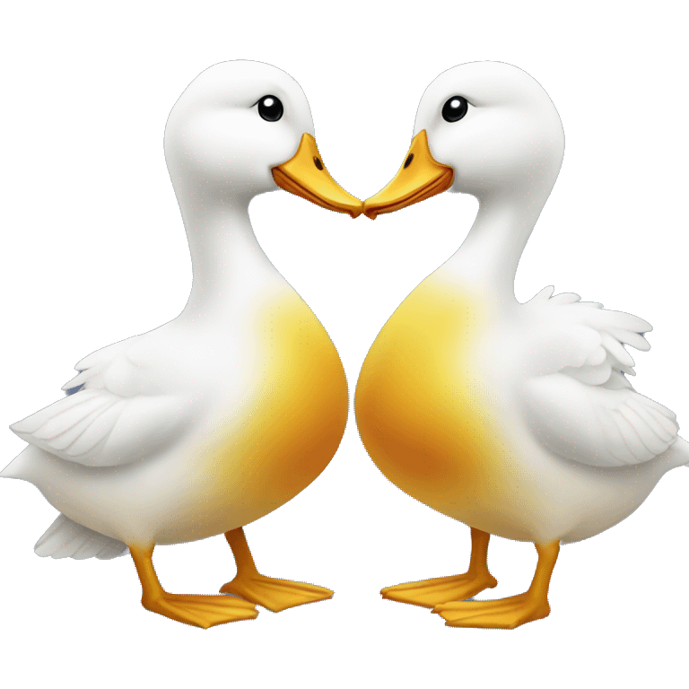 Two ducks kissing emoji