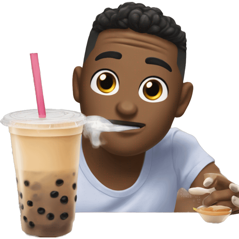 Bubble tea 🧋gossping rumours surprised reaction 👀 emoji