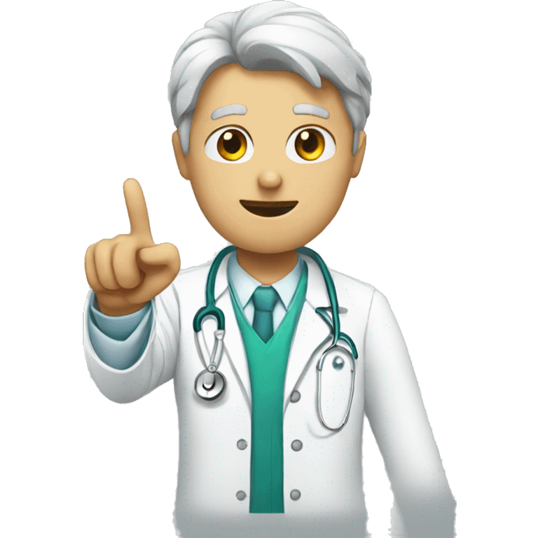 doctor pointing with finger at you emoji