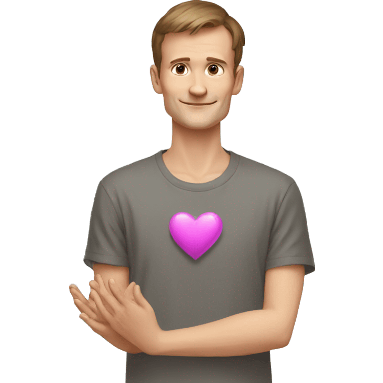 vitalik making a heart gesture with his hands emoji