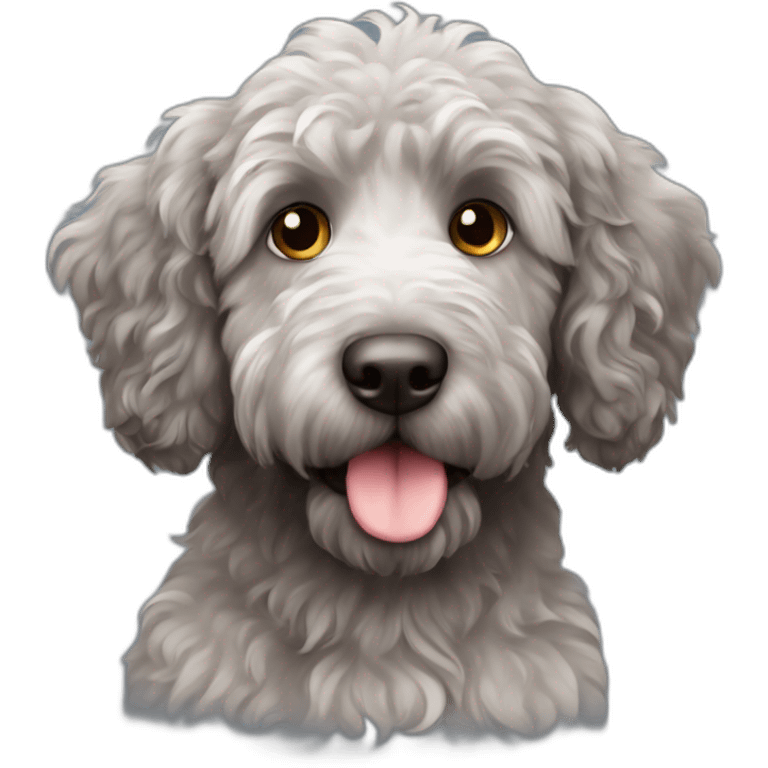 merle black labradoodle emoji