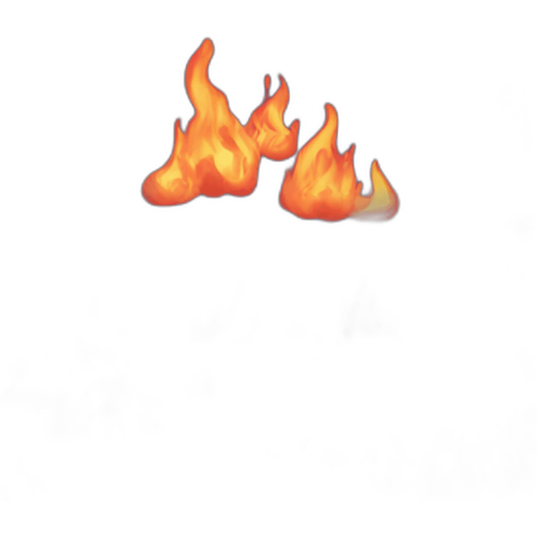 Fire with mountain emoji