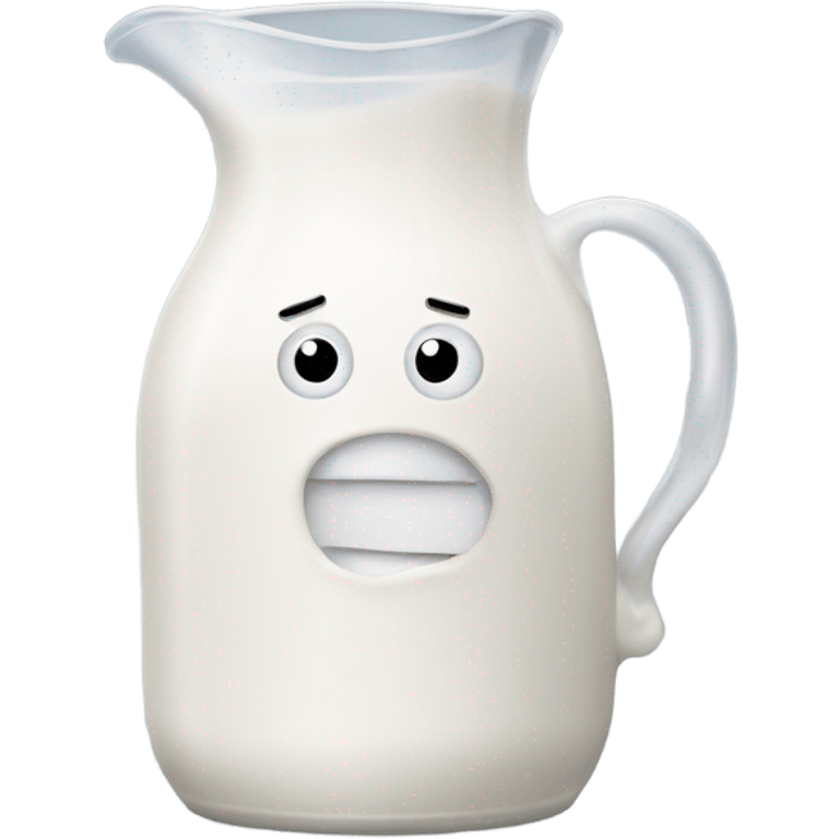 Milk jug with a joke on it emoji