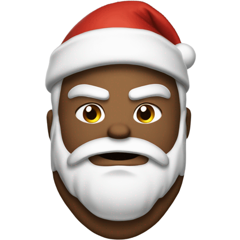 Santa with muscles and six pack  emoji