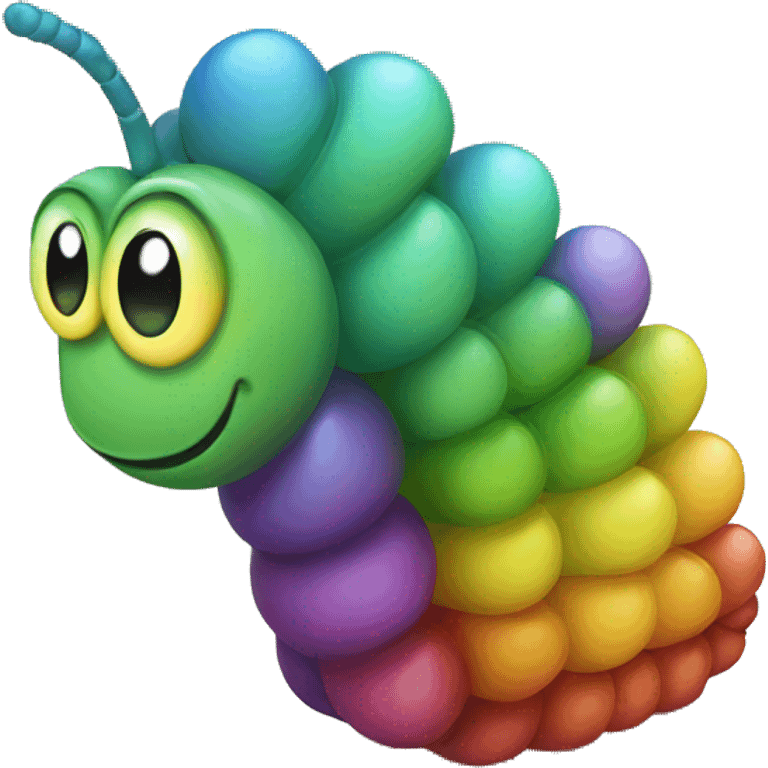 Rainbow caterpillar  emoji