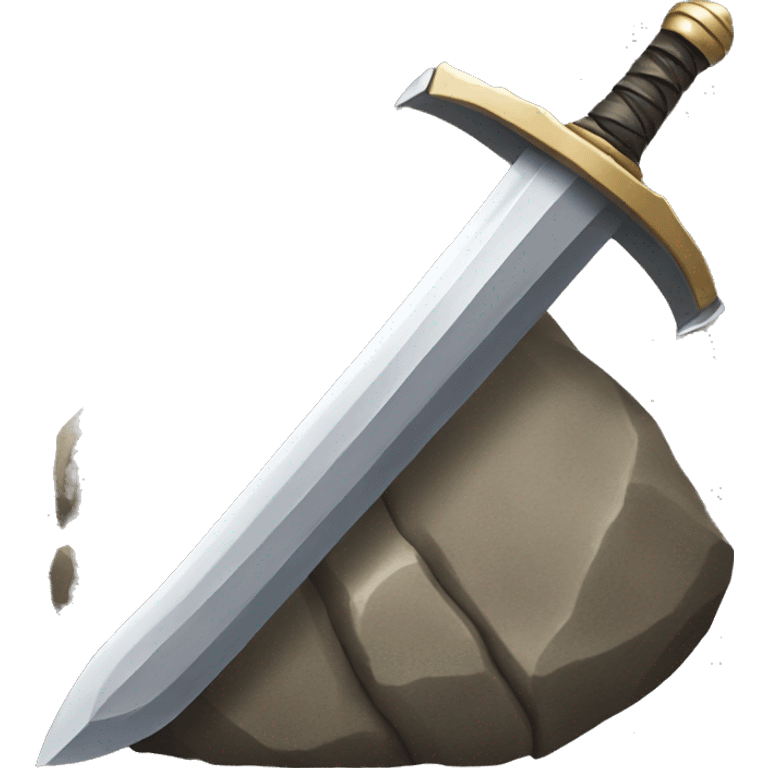 A sword stuck in a rock emoji