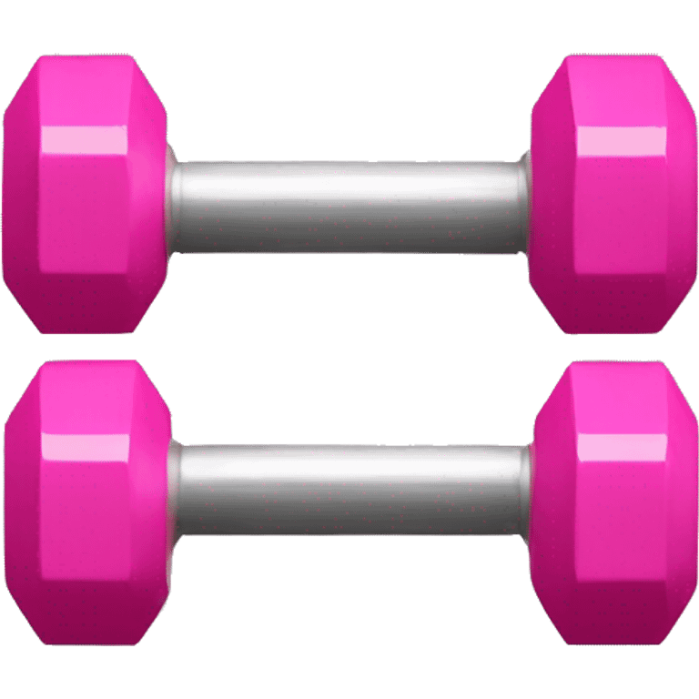 2 pink dumbells emoji