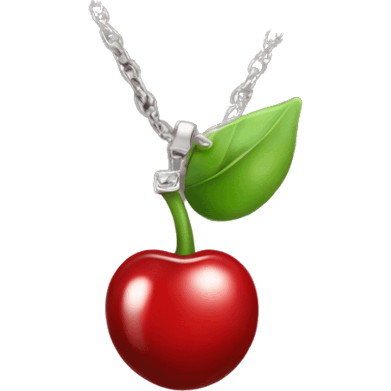 Necklaces with cherry emoji