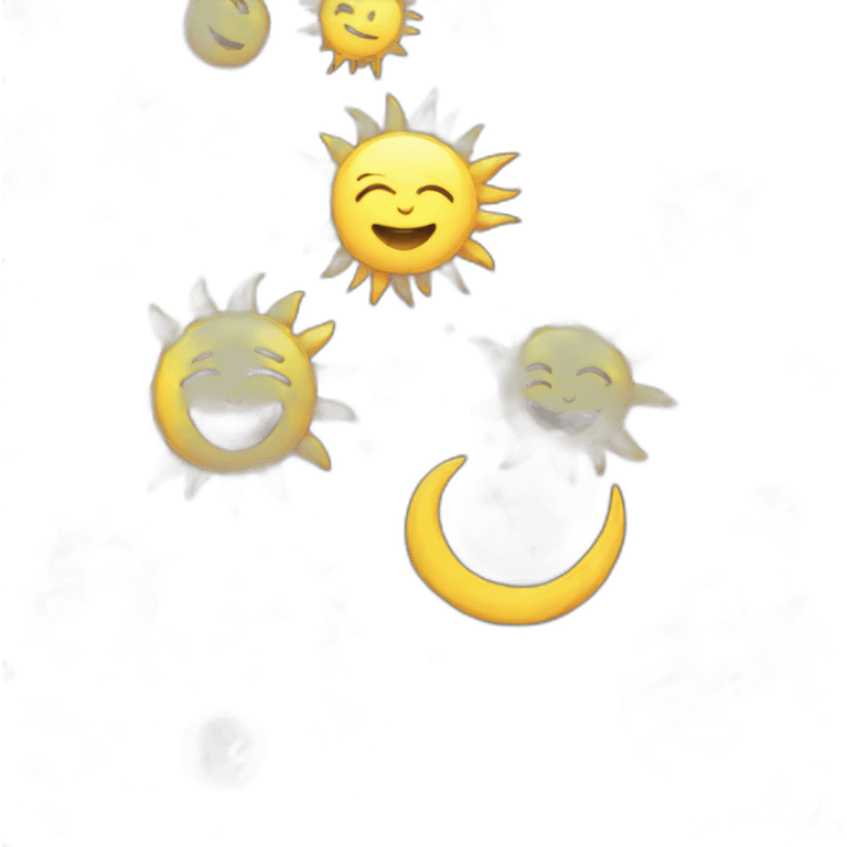 Sun and moon  emoji