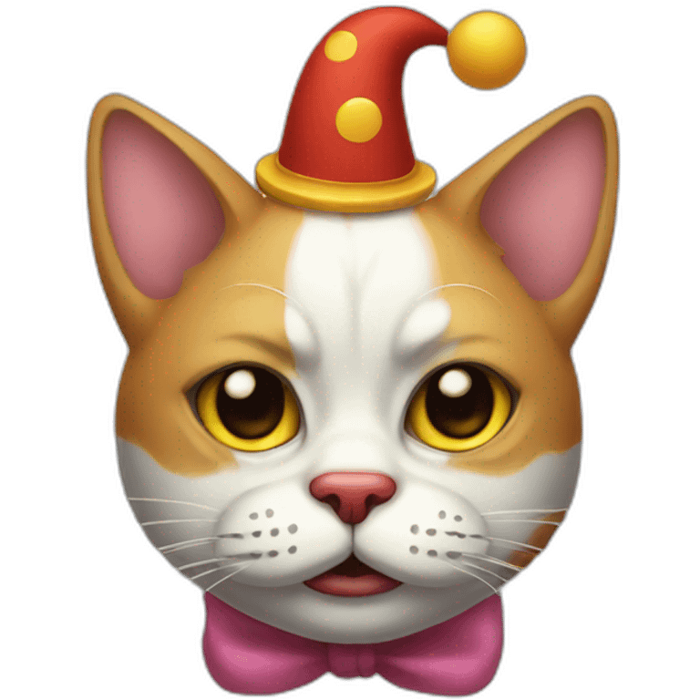 very sad clown cat emoji