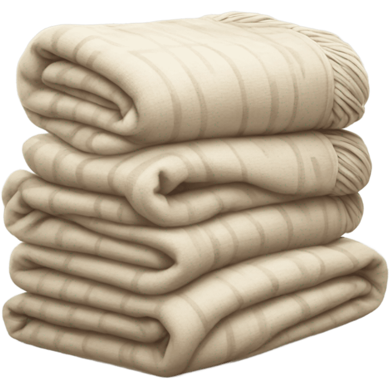 cosy blanket stack beige emoji