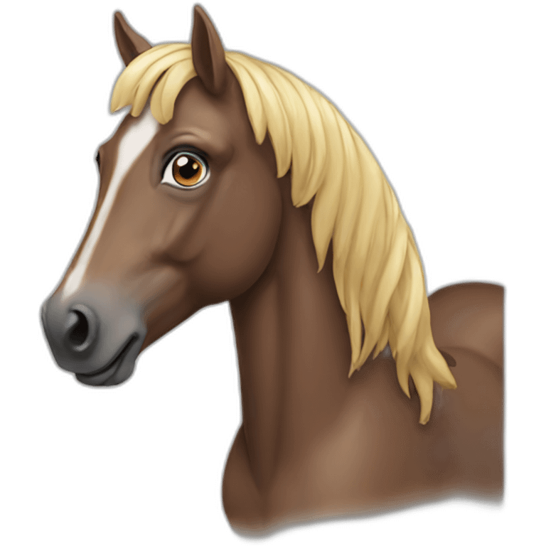 horse wearing emoji