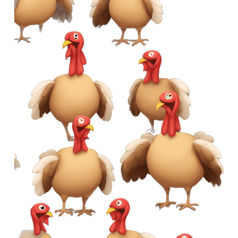 Really buff turkey emoji