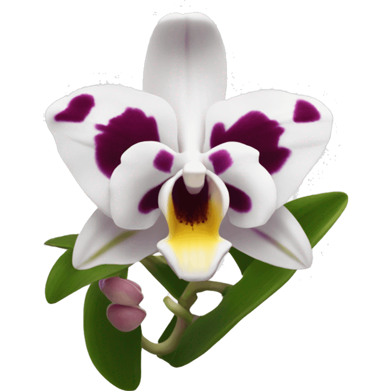 Orquídea blanca  emoji