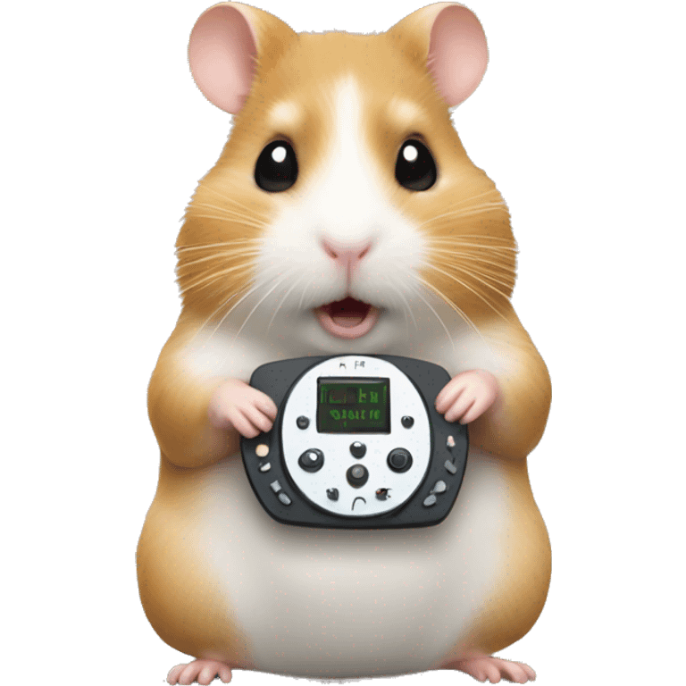 a hamster with controllor emoji