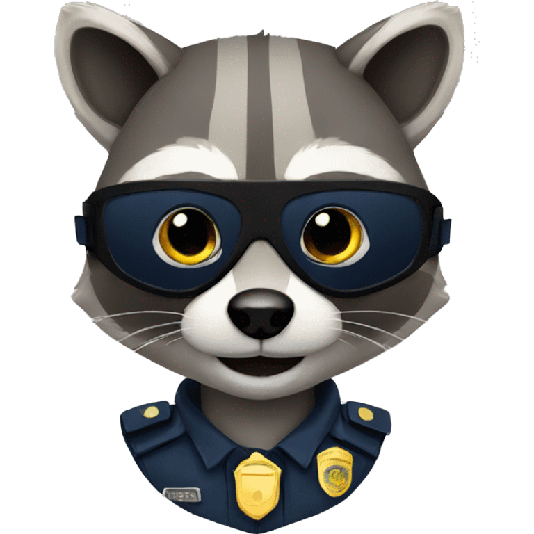 raccoon police emoji