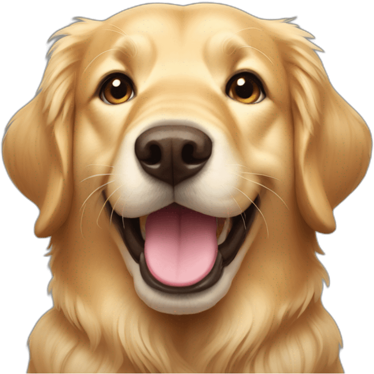 golden retriver smiling emoji