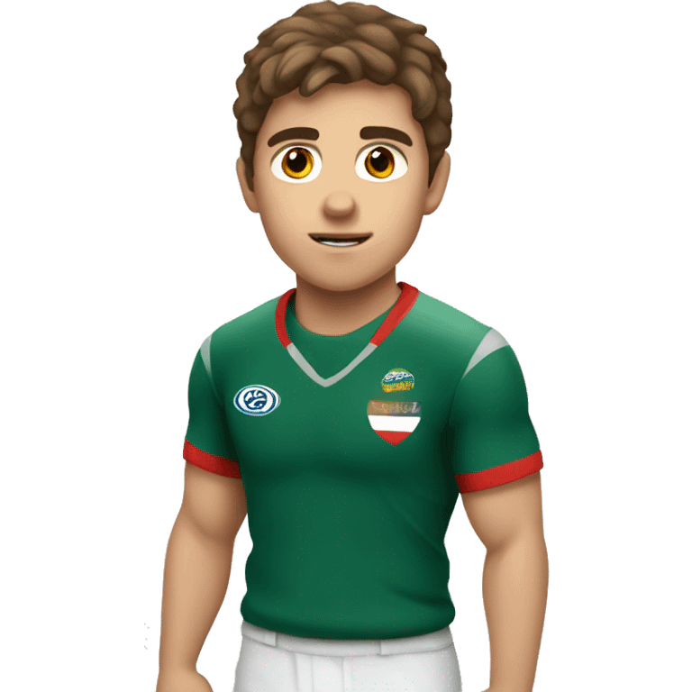 boy with brown hair brown eyes playing rugby emoji