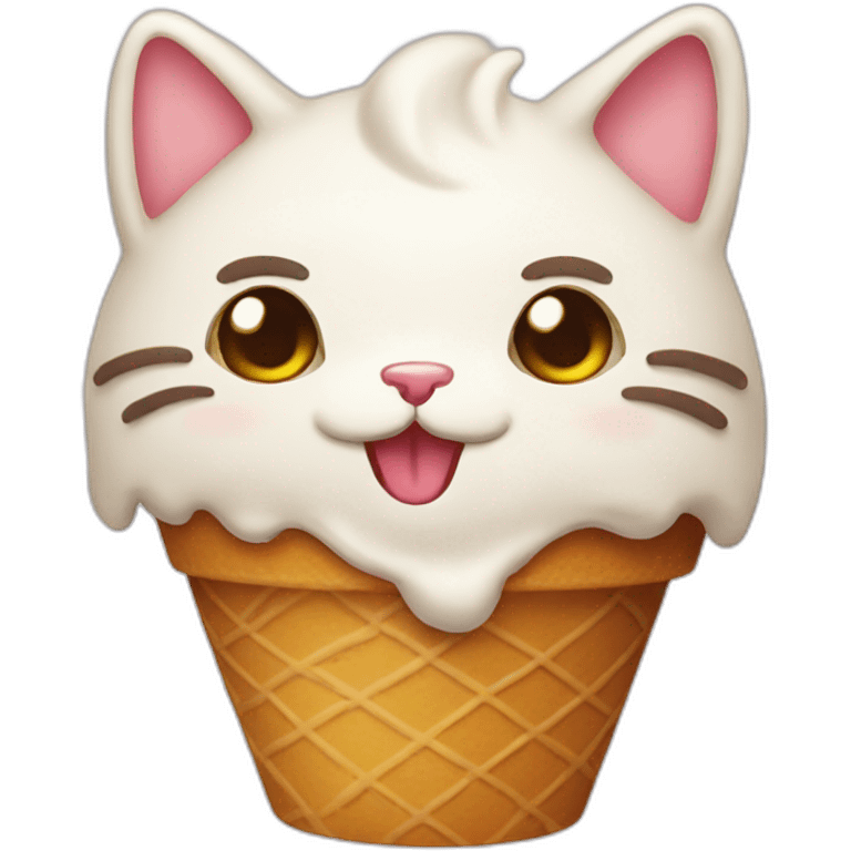 Ice cream cat emoji