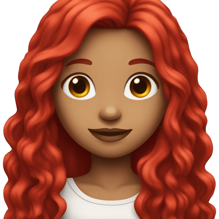 Black and red long hair girl emoji