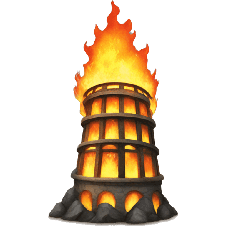 tower on fire emoji