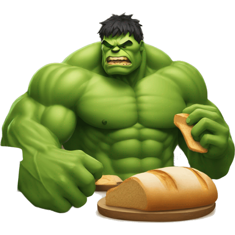 hulk eating bread emoji