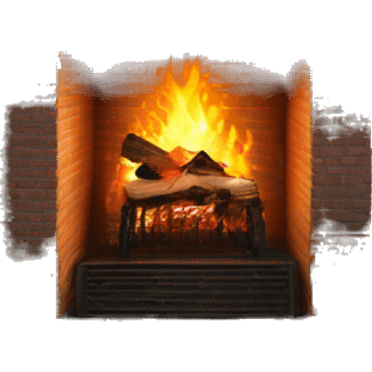 Fireplace in kitchen realistic emoji