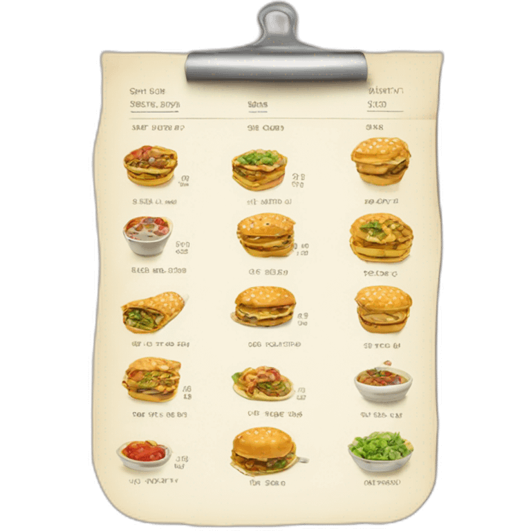 menu order emoji