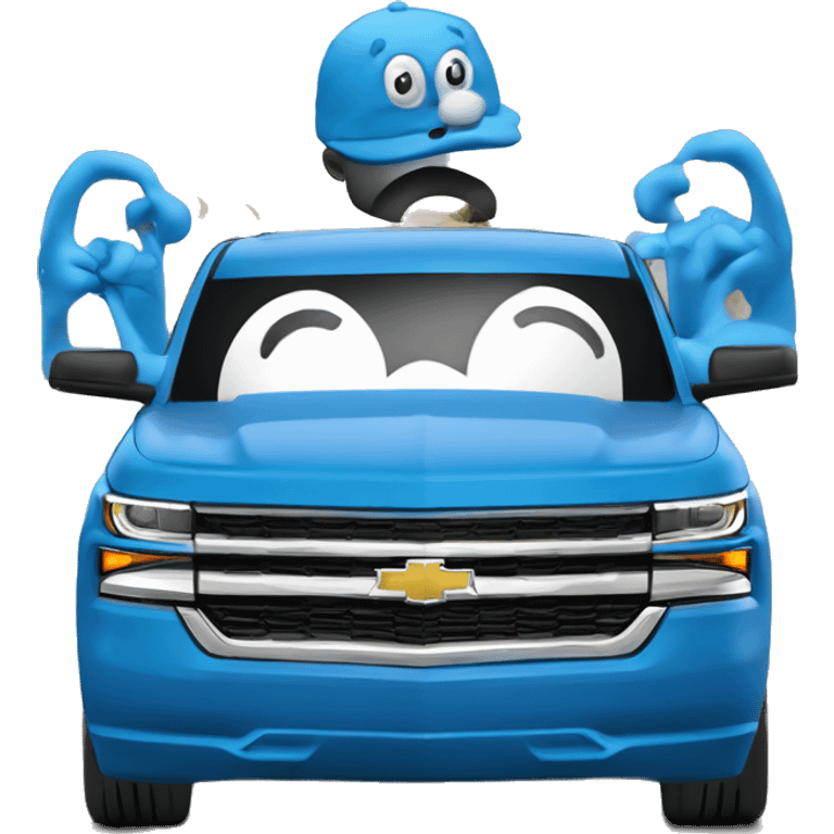 Smurf blue 2020 Chevy 1500 emoji