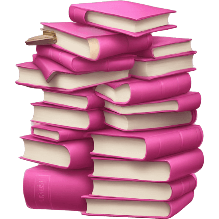 Pink pile of books  emoji