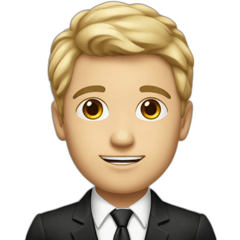 Posh-boy-with-black-suit-managing-contract emoji