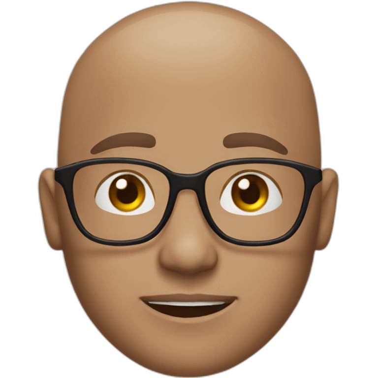 bald 35 year old men with glasses emoji