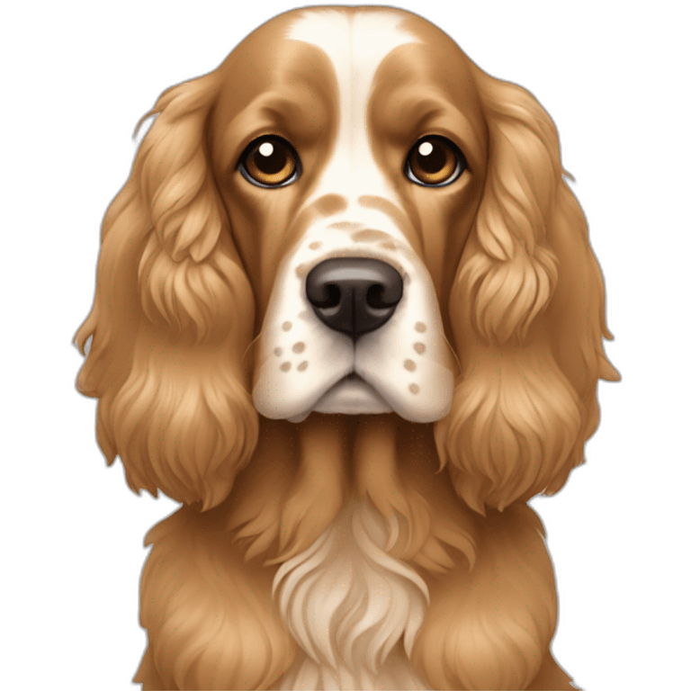 Dog-english-cocker-spaniel-full-body-golden emoji