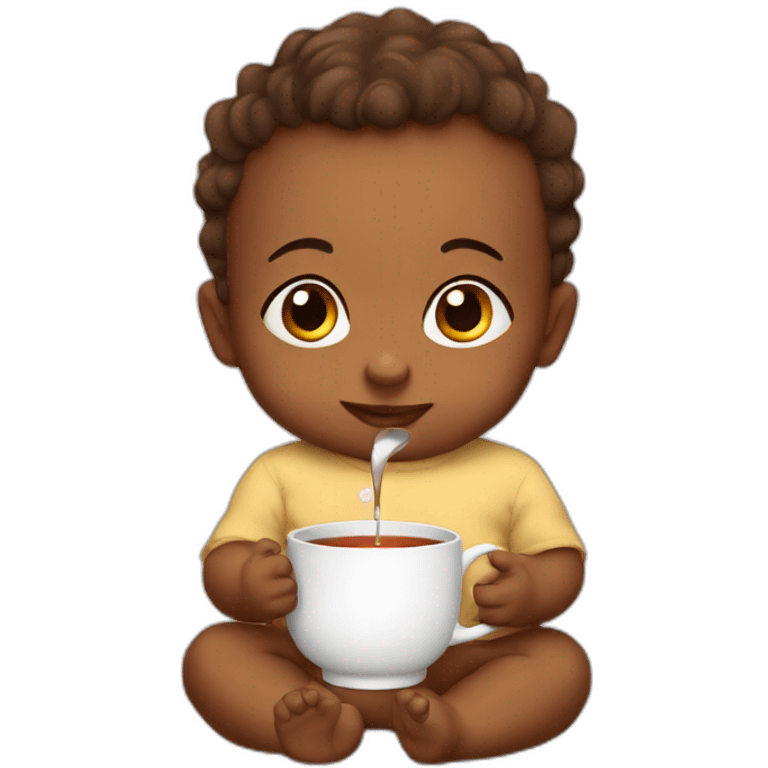 Baby Drinking tea emoji